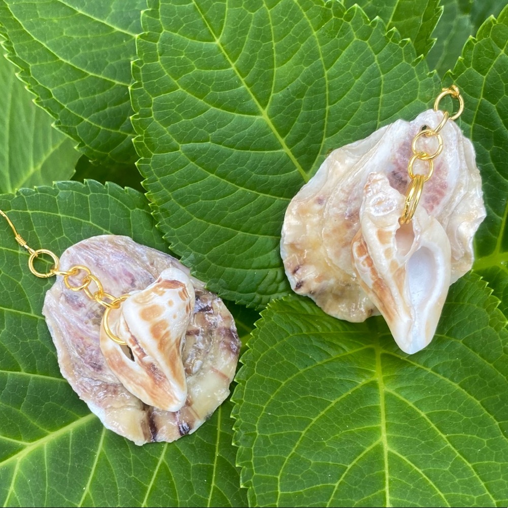 Handmade Shell Earrings - Picture 5 of 7